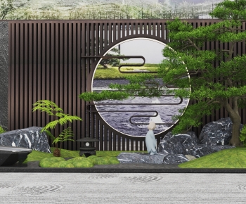 New Chinese Style Landscape Wall-ID:366039048