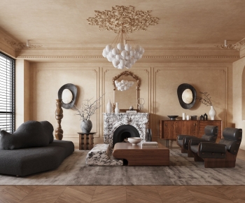 French Style A Living Room-ID:714576969