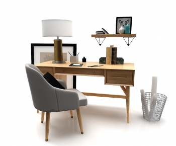 Modern Computer Desk And Chair-ID:935429107