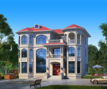 Simple European Style Detached Villa-ID:731498961