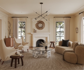 French Style A Living Room-ID:125401029