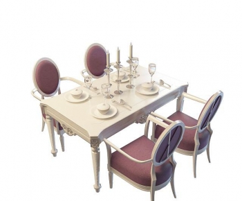European Style Dining Table And Chairs-ID:335654975