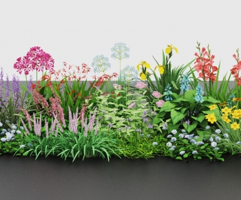 Modern Flowers And Grass-ID:655709033