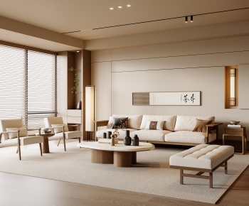 New Chinese Style A Living Room-ID:360050274