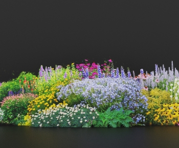 Modern Flowers And Grass-ID:884332908