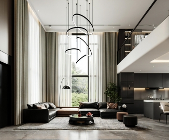 Modern A Living Room-ID:671734097