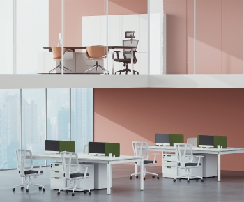Modern Office Desk And Chair-ID:908260371