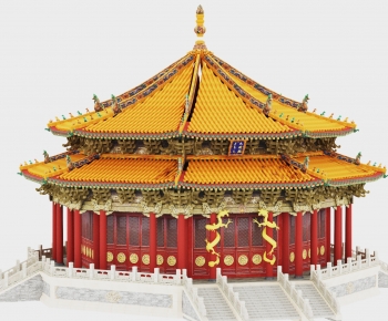 Chinese Style Ancient Architectural Buildings-ID:713702922