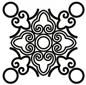 凹凸黑白古典花纹-ID:353821043