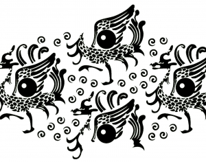 凹凸黑白古典花纹-ID:202450997