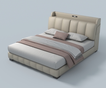 Modern Double Bed-ID:615365035