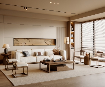 New Chinese Style A Living Room-ID:550807951