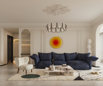 French Style A Living Room-ID:618413931