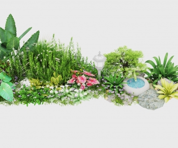 Modern Flowers And Grass-ID:755584965