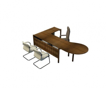 Modern Office Desk And Chair-ID:161434893