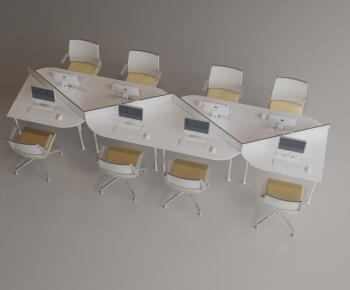 Modern Office Desk And Chair-ID:195589134