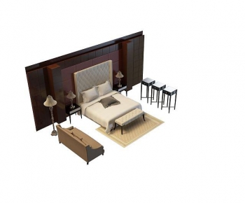 European Style Double Bed-ID:259807118