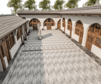 新中式窑洞民宿建筑-ID:419065003