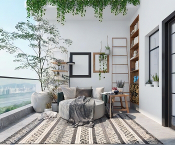 Nordic Style Leisure Balcony-ID:103494881