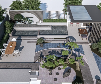 New Chinese Style Courtyard/landscape-ID:705389021