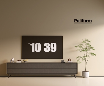 poliform现代黑色电视柜-ID:983400113
