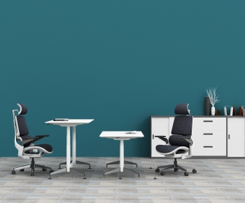 Modern Office Desk And Chair-ID:692011127