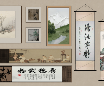 新中式装饰挂画组合-ID:451004039