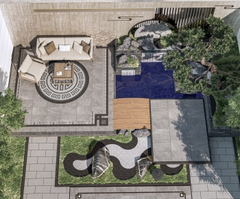 New Chinese Style Courtyard/landscape-ID:366367109