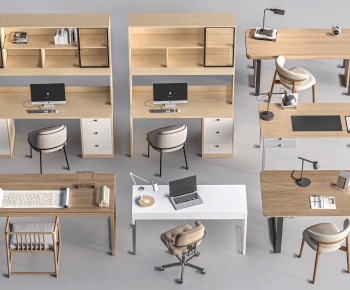 Modern Computer Desk And Chair-ID:628659966