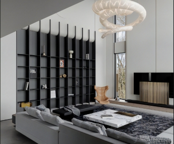 Modern A Living Room-ID:605465896