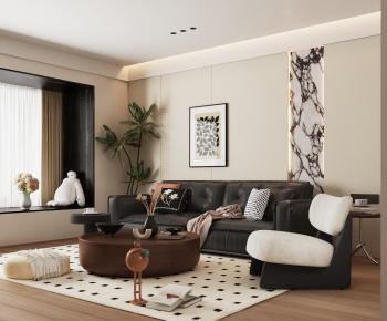 Modern A Living Room-ID:671083939