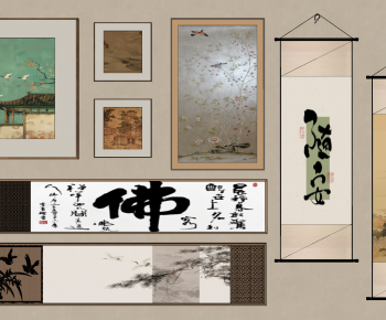 新中式装饰挂画组合-ID:185692079