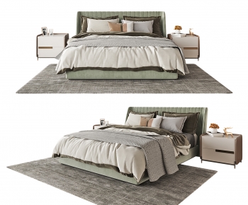 Modern Double Bed-ID:195569996