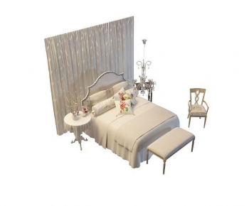 European Style Double Bed-ID:380827907