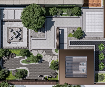 New Chinese Style Courtyard/landscape-ID:927690984