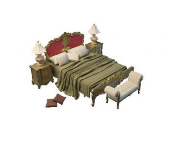European Style Double Bed-ID:968184958