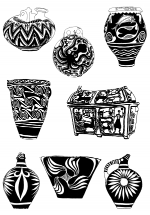 Chinese Style Classical StyleBump Black And White