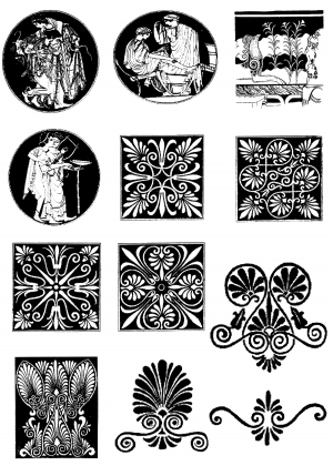 Chinese Style Classical StyleBump Black And White