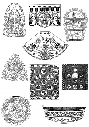 Chinese Style Classical StyleBump Black And White