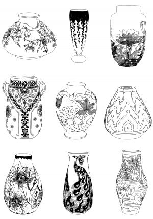 Chinese Style Classical StyleBump Black And White