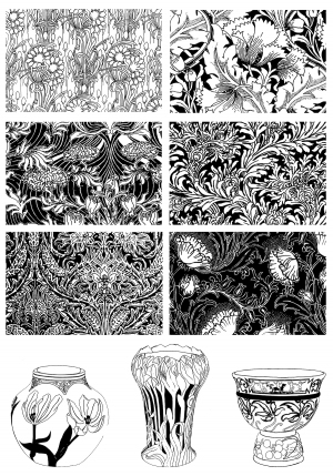 Chinese Style Classical StyleBump Black And White