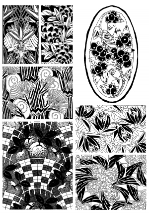 Chinese Style Classical StyleBump Black And White