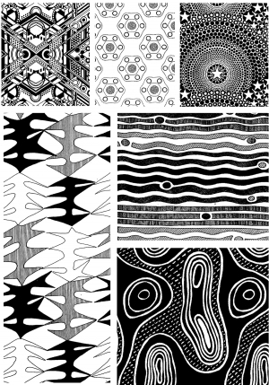 Chinese Style Classical StyleBump Black And White