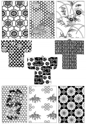 Chinese Style Classical StyleBump Black And White