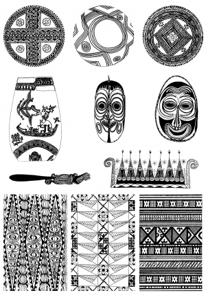 Chinese Style Classical StyleBump Black And White