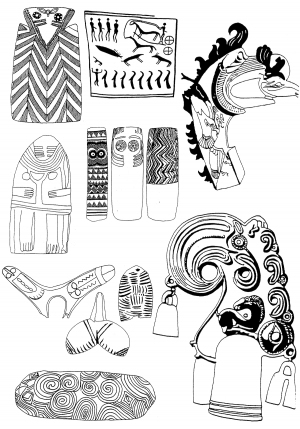 Chinese Style Classical StyleBump Black And White