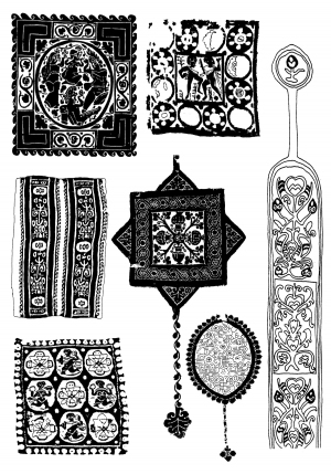 Chinese Style Classical StyleBump Black And White