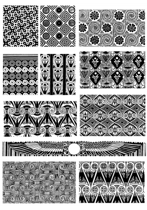 Chinese Style Classical StyleBump Black And White