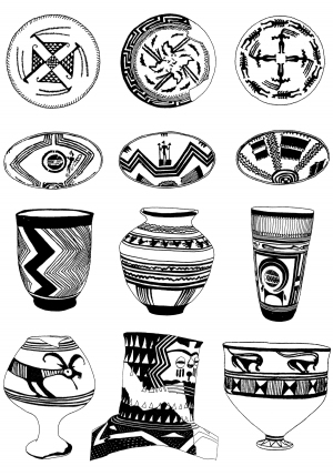 Chinese Style Classical StyleBump Black And White