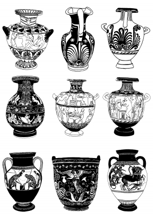 Chinese Style Classical StyleBump Black And White